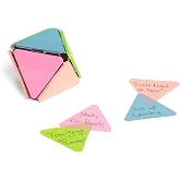 Poppin Sticky Notes Ball - Triangular Shaped Set, Pastel, 8-Sided Memo Ball with 4 Colors