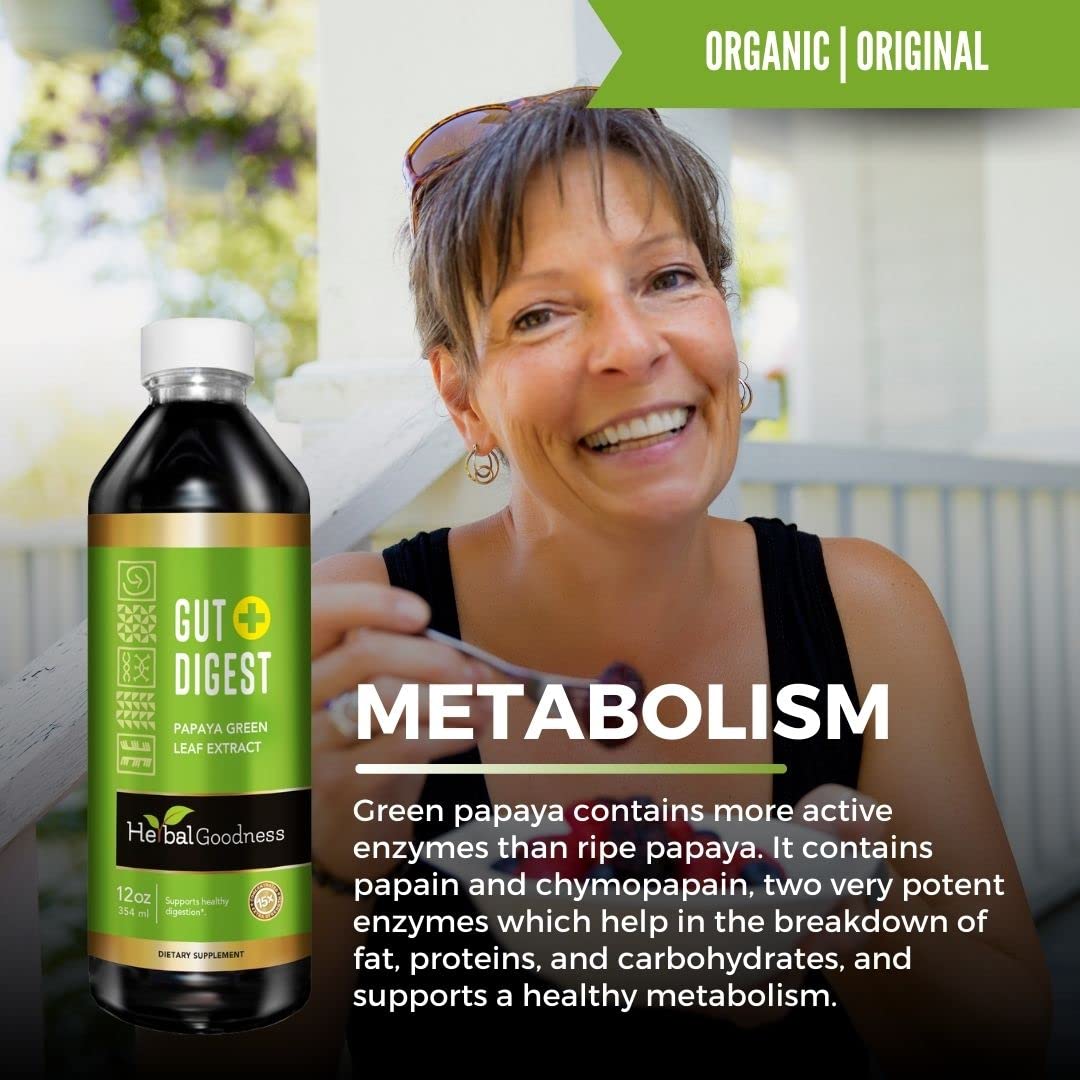 Herbal Goodness Gut Digest 12oz - Colon Broom, Gut Health Supplements for Women and Men with Probiotics and Digestive Enzymes for Digestive Health for Gut Health, Liver Detox - 1 Bottle