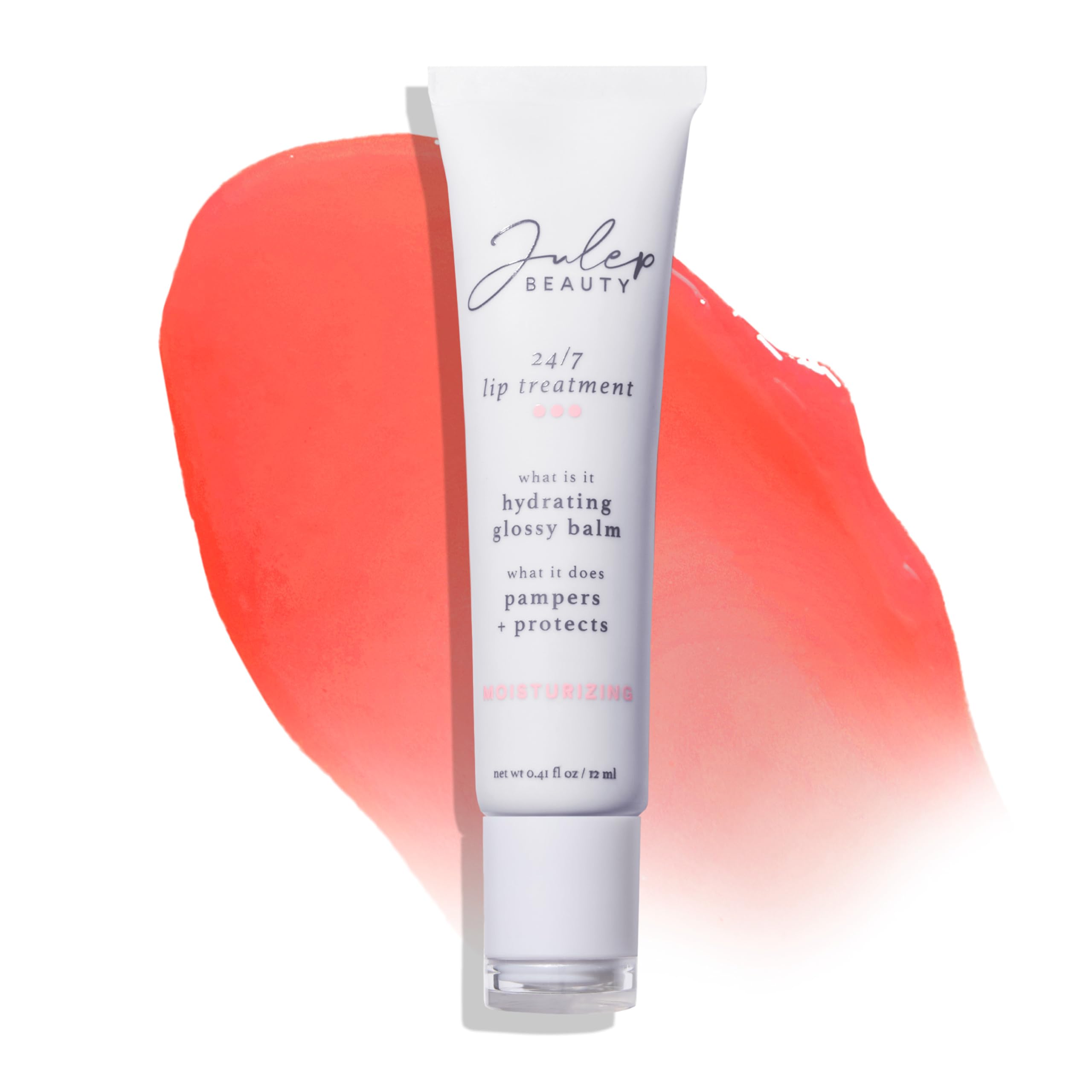 Julep 24/7 Lip Treatment - Hydrating Lip Balm and Lip Sleeping Mask - Moisturising Lip Repair - Soothe Dry Chapped Lips - Shea Butter, Candy Pop (Orange-Red) — image 1