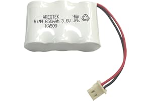 Areotek 3.6V 650mAh Battery for KA500, KA550, KA600 Weather Radio, Eton/GRUNDIG FR200 FR250 FR300 FR350 FR370 FR400 FR600 Radio