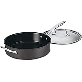 Cuisinart GG33-30H 5.5-Quart Saute Pan with Helper Handle and Cover GreenGourmet, Black