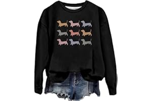 Lroplie Dachshund Sweatshirt Dachshund Mom Sweatshirt Dachshund Shirt Funny Crewneck Graphic Dachshund Mom Shirt