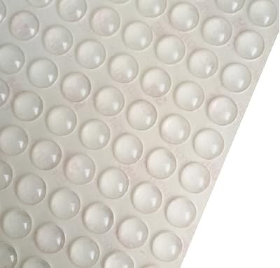 Winwill 100 Pcs Self-Adhesive Rubber Feet Semicircle Bumpers 10mm Clear