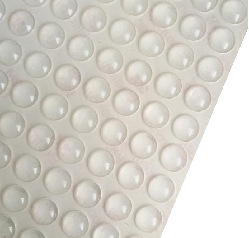Winwill 100 Pcs Self-Adhesive Rubber Feet Semicircle Bumpers 10mm Clear