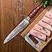 Sedge Slicing Knife - Japanese Damascus AUS-10V High Carbon Steel - Pro Brisket Meat Carving Knife 8 Inch - with Non-Slip Ergonomic G10 Handle with Case - SD-S Series