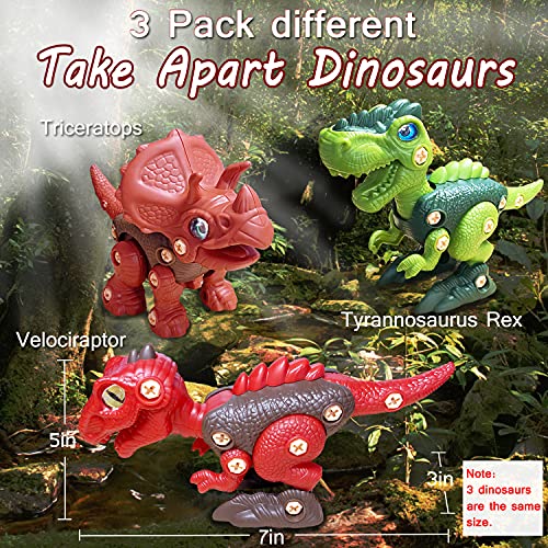 Fanyueng Dinosaur Toys for 3 4 5 6 7 Year Old Boys Take Apart Dinosaur