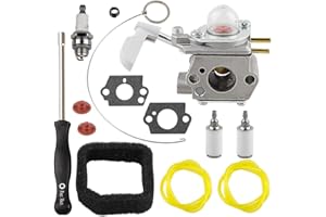 Ferilter 308054114 Carburetor for Homelite 26B Leaf Blower UT09526 UT26BL3 VNM 308054075 with Carburetor Adjusting Tool Air Filter Primer Bulb