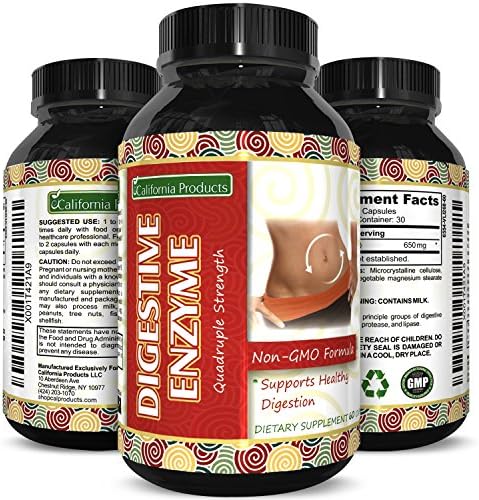 Digestive System Support Enzymes - Pancreatin Digestive Enzymes For Better Digestion & Nutrient Absorption Fats Carbohydrates & Protein - Amylase Lipase & Protease Natural Weight Loss & Energy
