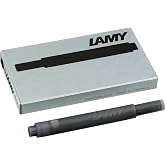LAMY T10 Ink cartridges with Large Ink Capacity - Suitable for All Lamy Fountain Pen Models - Contents 1.25 ml per Cartridge - 5 Pieces per Pack - Ink Color Black