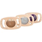 TickiT Easy Hold Glitter Panels, Set of 3, Silver, Gold &amp; Purple | For Ages 12m+, Visual, Sensory Play, Wooden Toy for Toddlers
