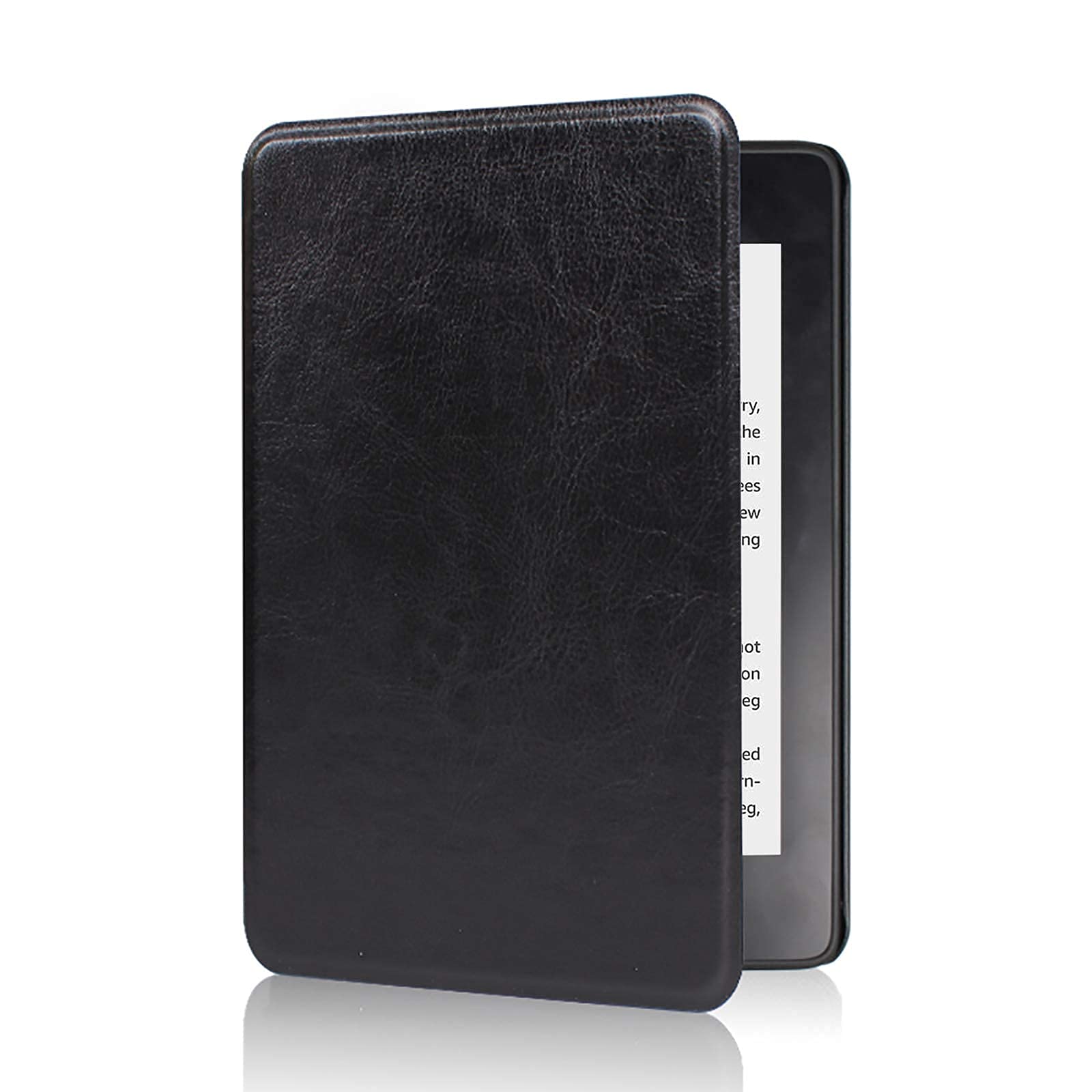 SCSVPN Kindle Paperwhite Case 10th Generation 2018 Release(Model No.: PQ94WIF) - Hand Strap, Auto Sleep/Wake Function - Slim PU Leather Protective Cover for 6'' Kindle Paperwhite 2018 E-Reader, Black