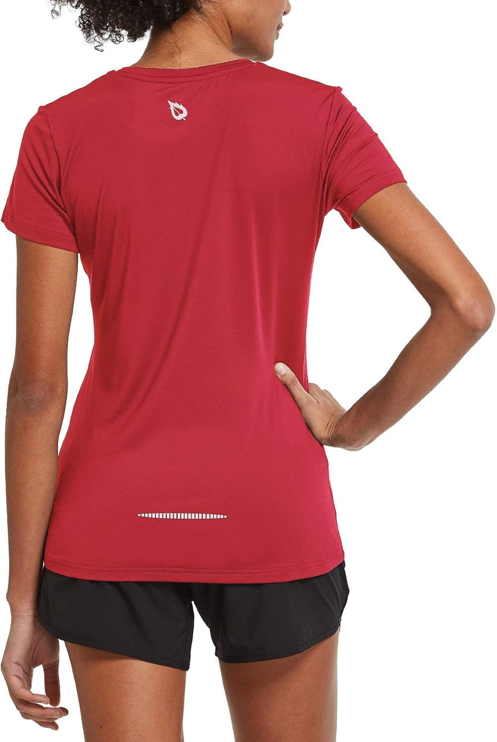 BALEAF Women's Athletic Short-Sleeved Running T-Shirts Lightweight Quick Dry Workout Training Yoga Crewneck Tops : Clothing