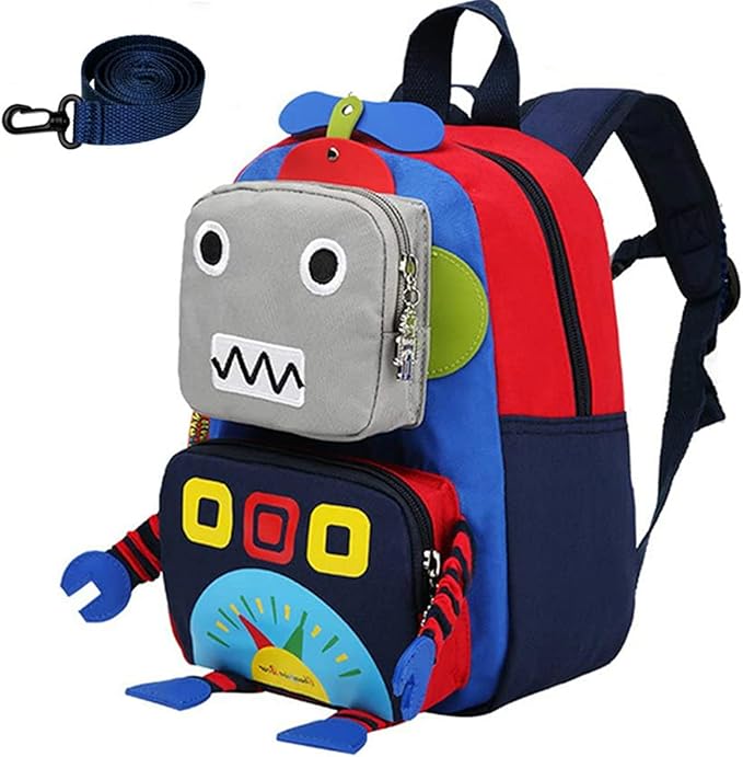 Cute Robot Backpack for Kids, Boys Girls School Bag for Kindergarten Preschool Toddler Baby