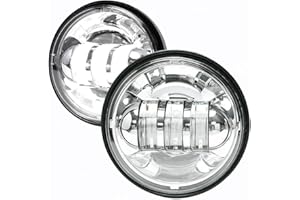 KXGTY 4.5 inch Motorcycle LED Fog Passing Lights Compatible with Harley Davidson Road King Fat Boy Ultra Classic Street Glide Heritage Softail Deluxe Switchback Electra Glide Ultra Limited CVO Tri Glide