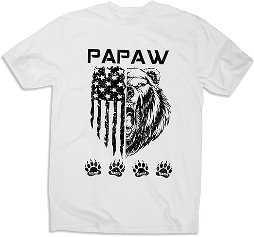 papaw shirts with grandkids names
