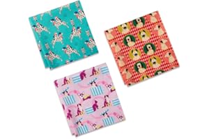 HexaFun 100% Pure Organic Cotton Unisex Handkerchief, Multi-color & Printed, Soft & Stylish, Hankies for Men & Women