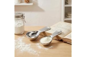 Coffee scoop for ground coffee,2Pcs Coffee Scoops, Premium 18/8 Stainless Steel Coffee Spoons, Set of 2 Short Handled (2 Tabl