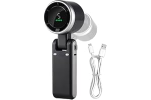 Handheld Fan Portable | Rechargeable Handheld Cooling Fan - Hot Weather Supplies, Digital Display Air Cooler Compact for Trav