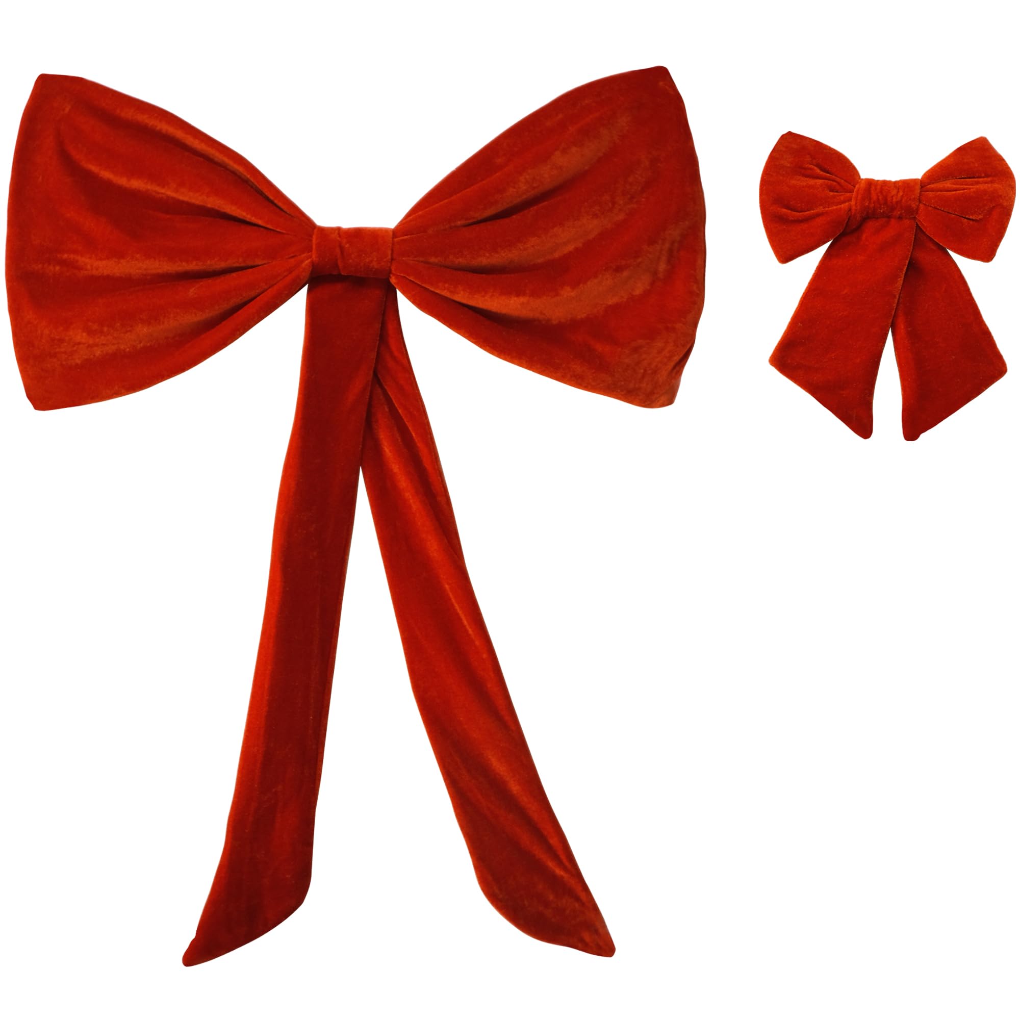 Photo 1 of 2 Piece Red Bows Girl Room Bedroom Decor Cute Birthday Cheer For Party Wall Ribbon Velvet Big Bow Decorations For Women Bridal Baby Wedding For Home Themed Party Christmas Tree Decoration Large Bows