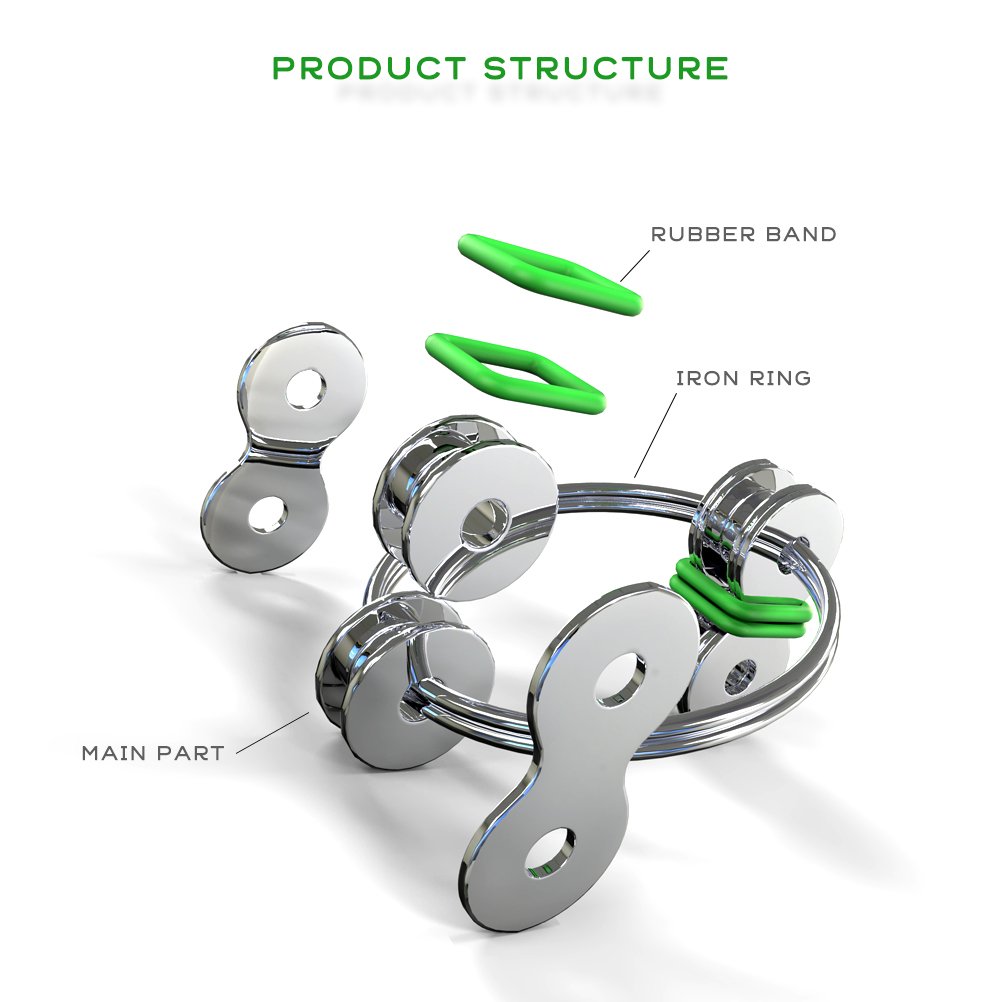 Fidget Chain, MeanLove Bike Chain Fidget Toy for Autism ADD ADHD Stress and Idle Hands,EDC Focus Toy Stress and Anxiety Relief (Green)