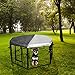 EXPAWLORER Dog Playpen Cover - Sun/Rain Proof Mesh Top Kennel Cover Provide Shade and Security Outdoor Indoor, Fits 24