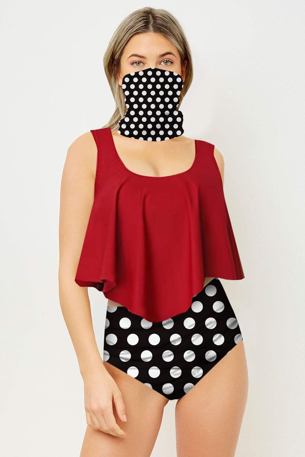 Swimsuits for Women with Face Bandana Two Piece Bathing