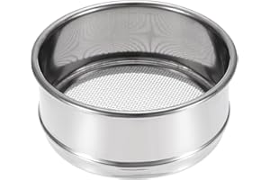PATIKIL 16 Mesh Lab Sieve, 4" Diameter Test Sieve 304 Stainless Steel Wire Cloth (1.25mm) for Industrial Laboratory