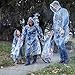 Disposable Rain Poncho Family 8 Pack: Clear Emergency Raincoat Ponchos w/Hood for Adults & Kids - Heavy Duty One Size Fits All Waterproof Travel Plastic Rain Jacket for Adult Men & Women or Children