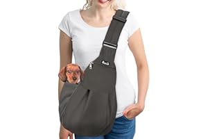 SlowTon Dog Carrier Sling, Thick Padded Adjustable Shoulder Strap Dog Carriers for Small Dogs, Puppy Carrier Purse for Pet Ca