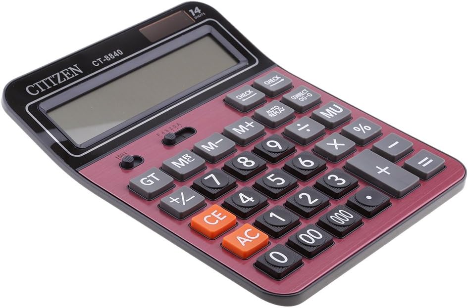 Desktop Calculator with 14Digit Large Display Dual Power Standard