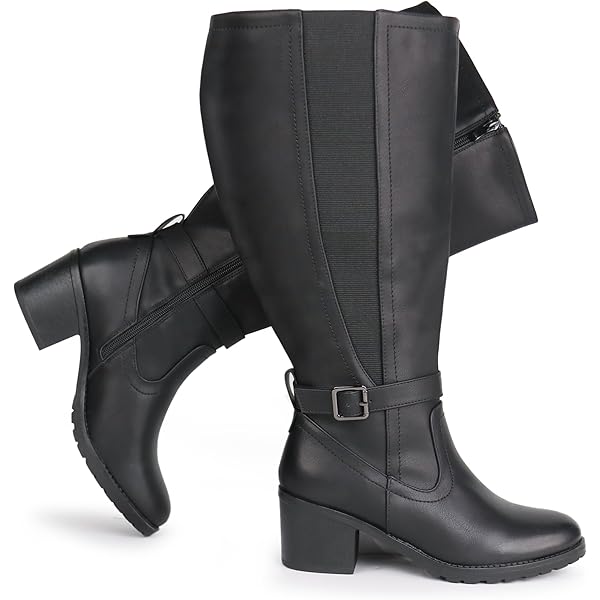 Amazon.com | Rockport Women's Evalyn Tall Boot Easy Care, BLACK