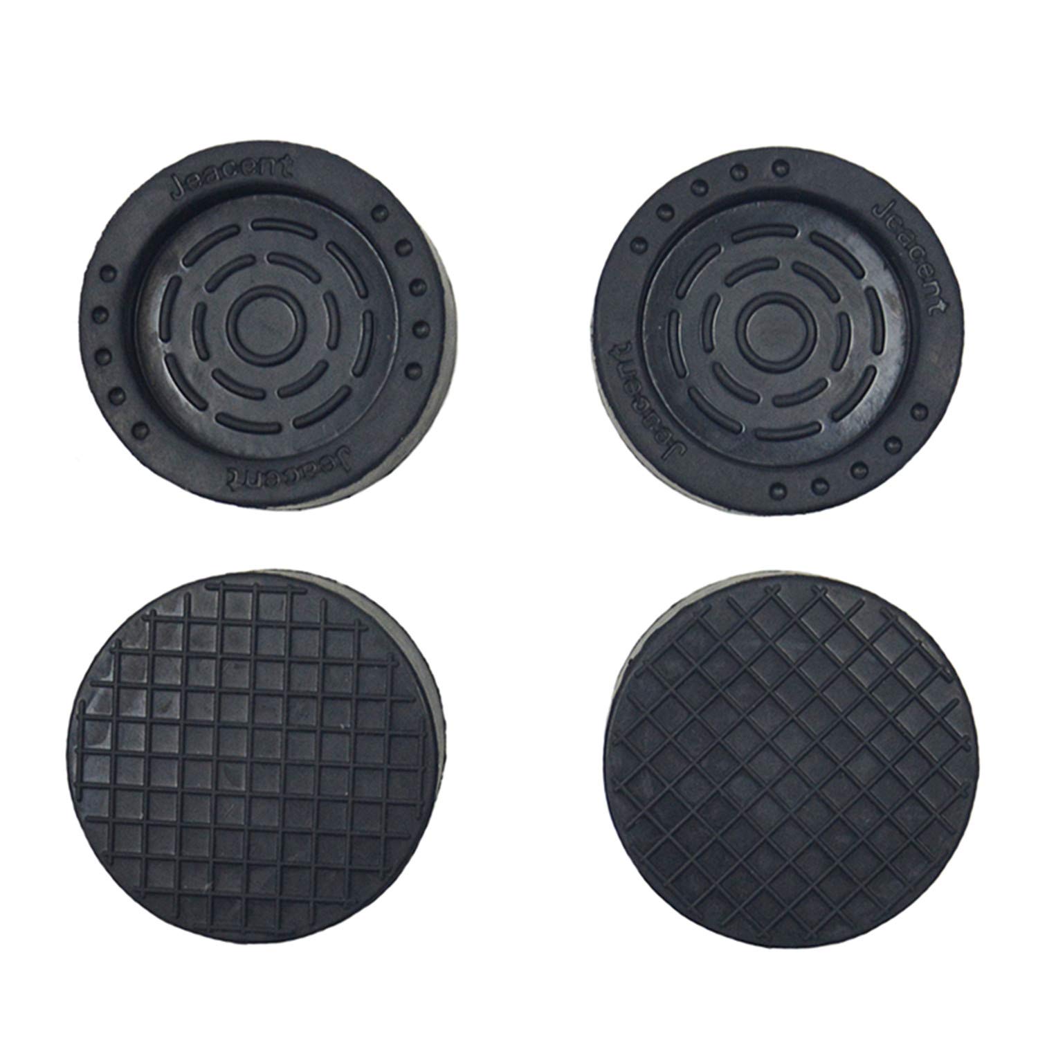 Washing Machine Feet Pads Black 4 Pack AntiVibration and AntiWalk