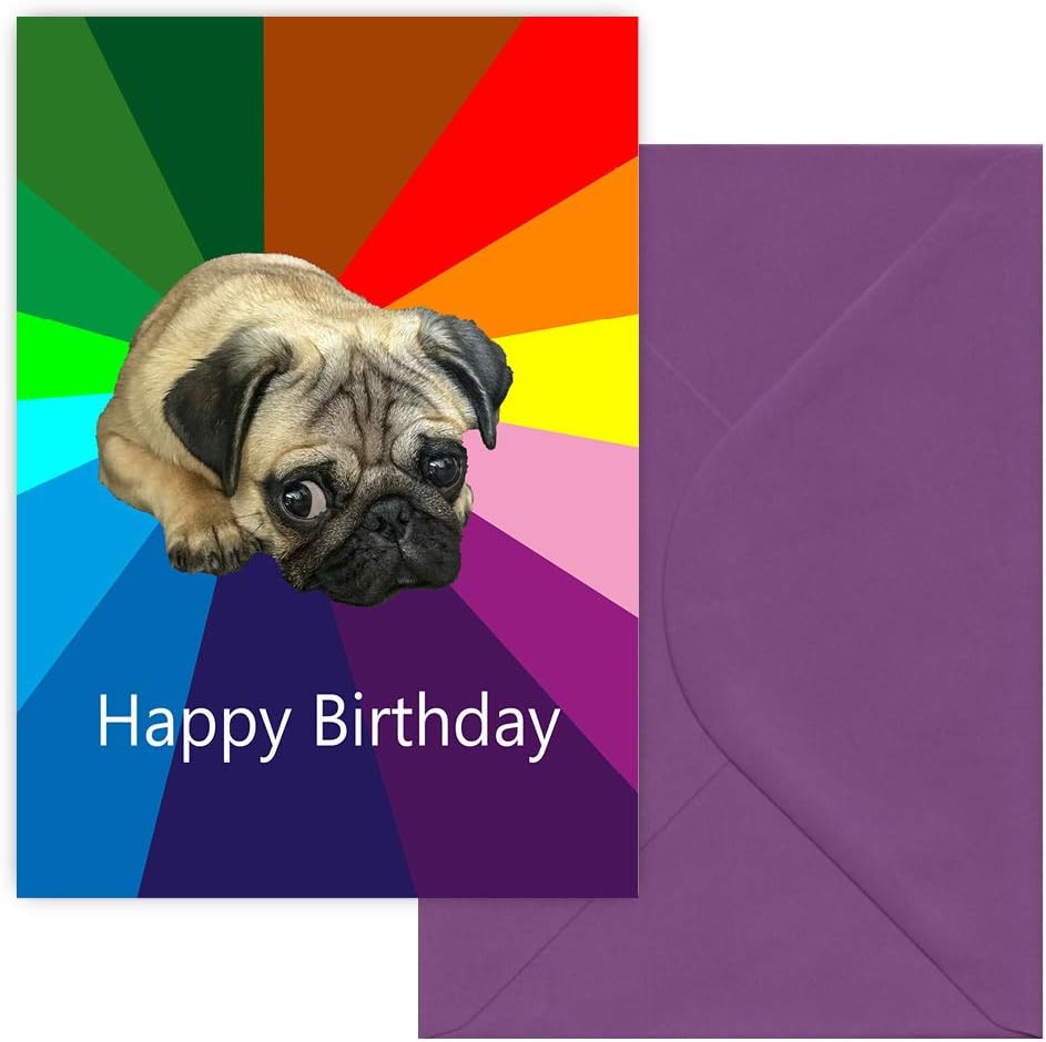 Pug Birthday Card