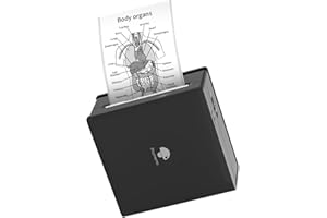 Phomemo Mini Sticker Printer- Mini Printer Sticker Maker Machine M02, Print Pods Suitable for Creative DIY, Diaries, Photos, Study Notes, Portable Thermal Inkless Label Maker for Home/Travel, Black