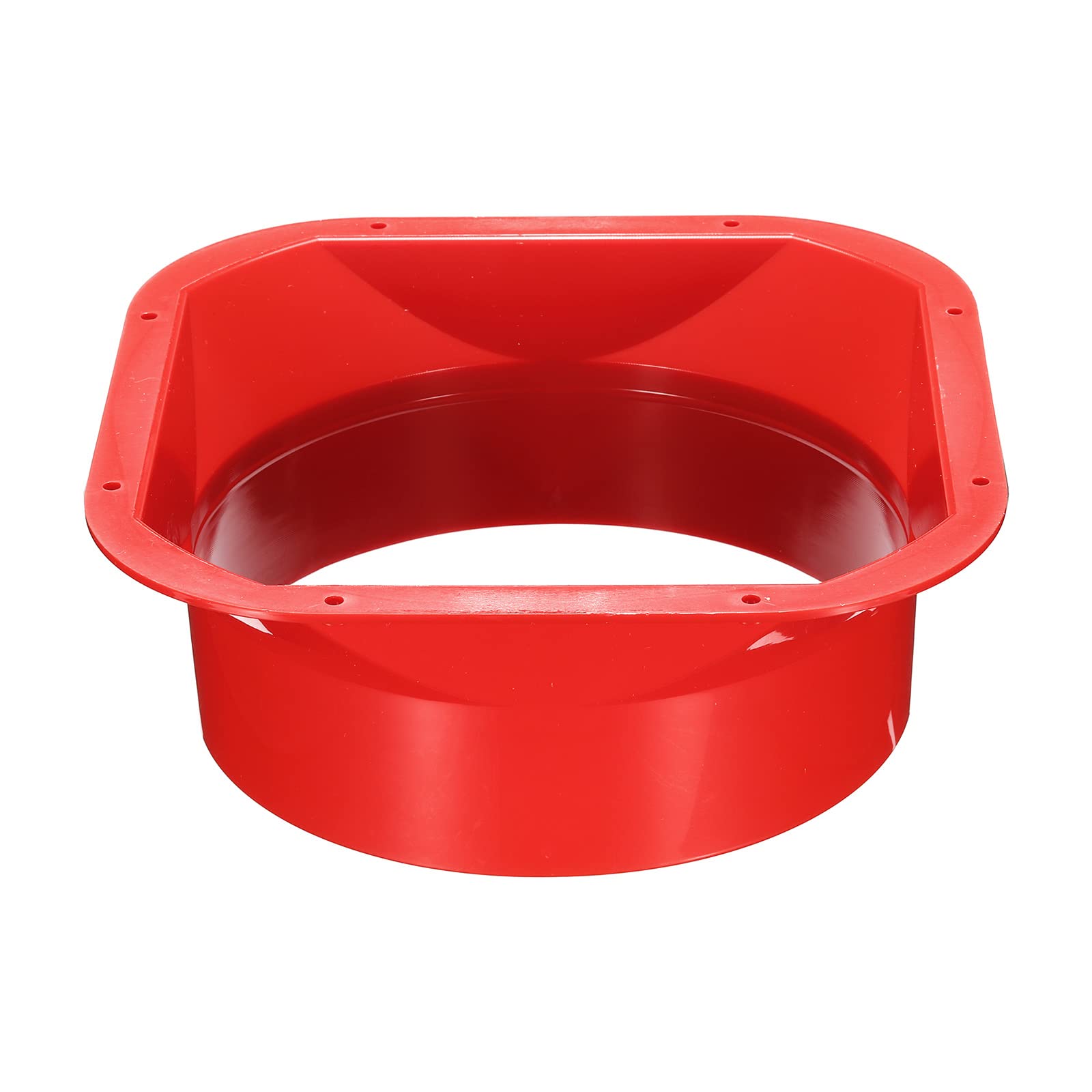 PATIKIL 8" Duct Connector Flange, Exhaust Hose Flange ABS Square Ventilation Duct for Heating Cooling Ventilation System, Red