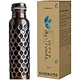 Kreativ Health Copper Water Bottle, 32oz, Antique Black Diamond, Ayurvedic Water Bottle with Lid, for Hiking, Camping, Home, Office, Gym, Travel, Outdoor Activities