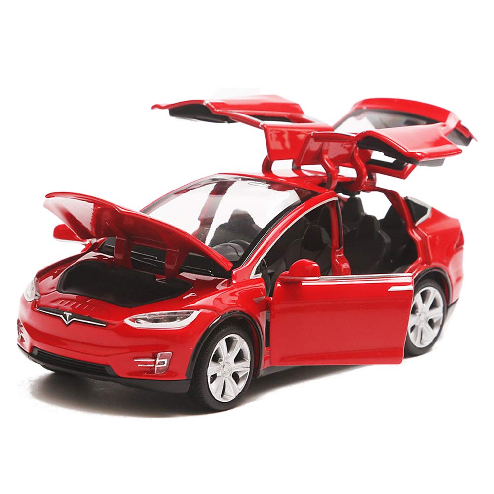 Eiseyen Tesla X 90 1:32 Scale Car Model, Sound and Light, Pull-Back Function, Gift for Children, Unisex, Ages 3+