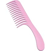 Denman D28 Wide Tooth Detangling Comb - Curved Pin For Detangling, Curl Defining, Smoothing - Wet Comb For All Hair Types, Women and Men