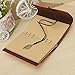 Yoker Pu Vintage Retro Leather Cover Notebook Journal Diary Blank String Loose Leaf (Green)