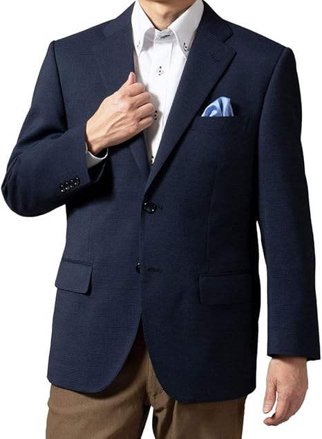 Amazon United Gold ジャケット メンズ サマージャケット 涼しい クールビズ 涼感素材 春夏秋 ジャケパン 紺 濃紺 ネイビー ゴルフ 旅行 23 コート ジャケット 通販