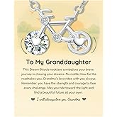 YEETONDA Silver Bike Necklace For New Beginnings, Daughter, Granddaughter, Sister, Girlfriend, Birthday Jewelry Gifts For Women
