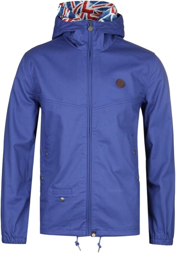 Pretty Green Mens Seasonal Beckford Zip up Hooded Jacket in Blue. Pretty Green Amazon.co.uk