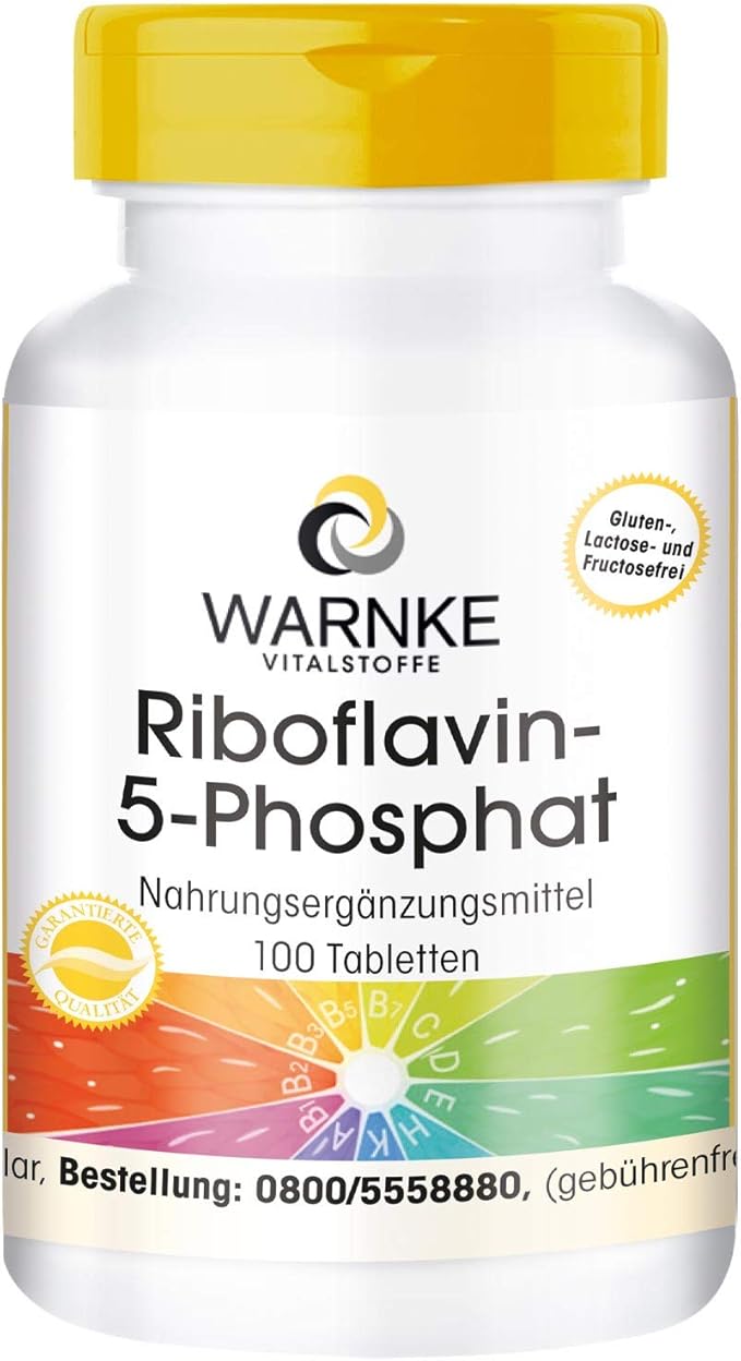 Riboflavin-5-phosphate - Vitamin B2 - Vegan - 100 Tablets: Amazon.co.uk ...