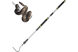 Gzlozak Extendable Snake Hook, 52"-79" Snake Reptile Catcher Stick Heavy Duty Stainless Steel Snake and Reptile for Controlling, Moving,Or Catching Snakes