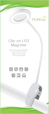 PURElite Clip-on Magnifier Light 3X LED Desk Lamp USB Rechargeable view 9
