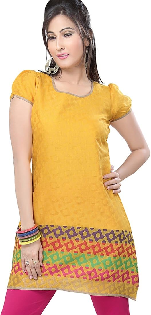 yellow kurtis online