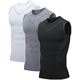 Compression Shirt for Men, New Version Ionic Shaping Sleeveless Vest, Compression Tank Top Men, Perfect Body Shape for Men