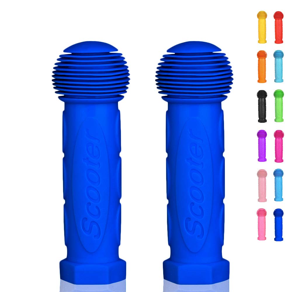 OTFAITP Bicycle Grip - 1 Pair Grip Handlebar Fit for 2-3-4 Wheels Kick Scooters, Children Bike, Swing Scooter (Navy Blue)