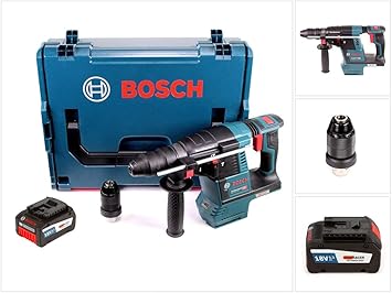 Bosch Gbh 18v 26 F Rechargeable Hammer Drill 18v 2 6j Sds Plus In L Boxx With 1x 6 3 Ah Eneracer Battery Amazon De Baumarkt