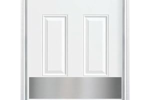 DECK THE DOOR DECOR Deck The Door - Door Kick Plate - Elegant Accent & Durable Protection - Anodized Aluminum - Includes Easy Self-Adhesive - 6x34, Satin Nickel